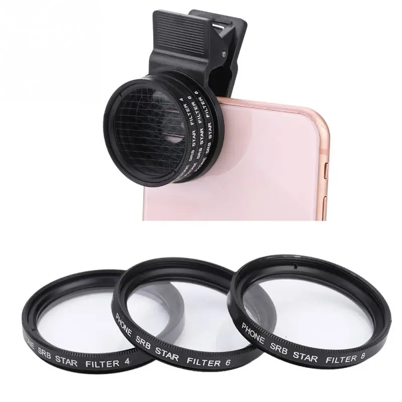 

ZOMEI Aluminum Alloy 37mm Mobile Phone Lens 4 6 8 Lines Star Filter Shooting Accessory 2018 new style Filter Lens