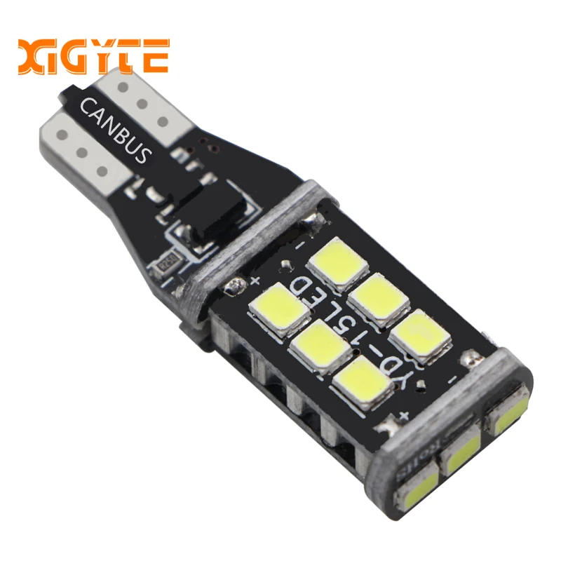 1 шт. T15 W16W WY16W 15 SMD 2835 Светодиодный CANBUS без ошибок Автомобильный задний фонарь