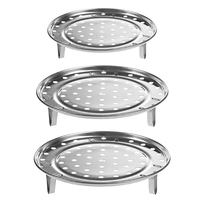 

Stainless Steel Steamer Tray Rack Multifunctional Durable Pot Steaming Stand Cookware Kitchen Accessories