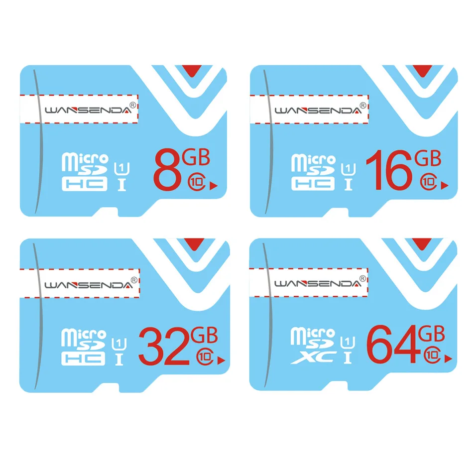 WANSENDA Micro SD Card 64GB 32GB 16GB 8GB Class 10 4GB Class 6 Memory Card SDHC SDXC Flash Microsd TF Card For Smartphone