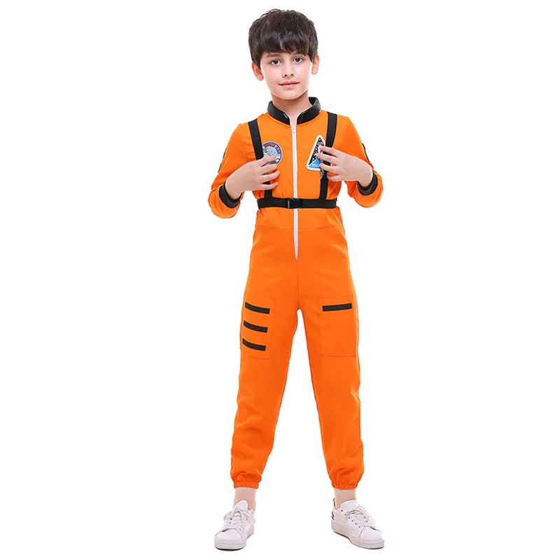 H& ZY/костюм для детей, космическая Униформа космонавта, костюм для мальчиков, маскарадный комбинезон, костюмы на Хэллоуин, костюм пилота, комбинированная одежда