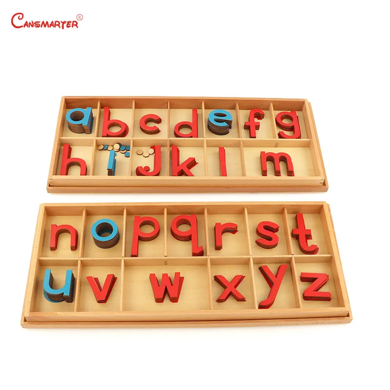  Montessori Wood Large Movable Alphabet Practice Language Toys Teaching Preschool Educational Wooden - 33015674456