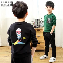 Children’s clothing boys autumn 2017 new winter male baby shirt children’s round neck sweater in the big boy pullovers tide