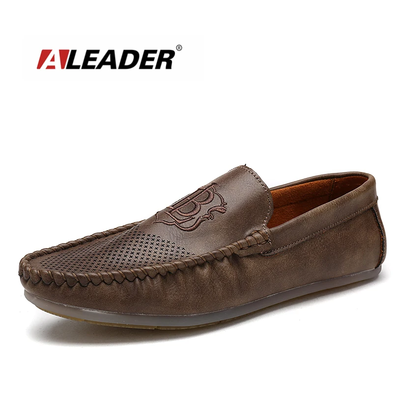 Aleader New Men Penny Loafers Slip On Mens Shoes Leather Driving Shoes