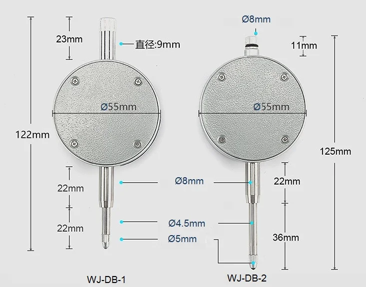 Range 0-12.7mm 0.5 dialgauge tester 0.01mm resolution Digital display dial indicator (1)