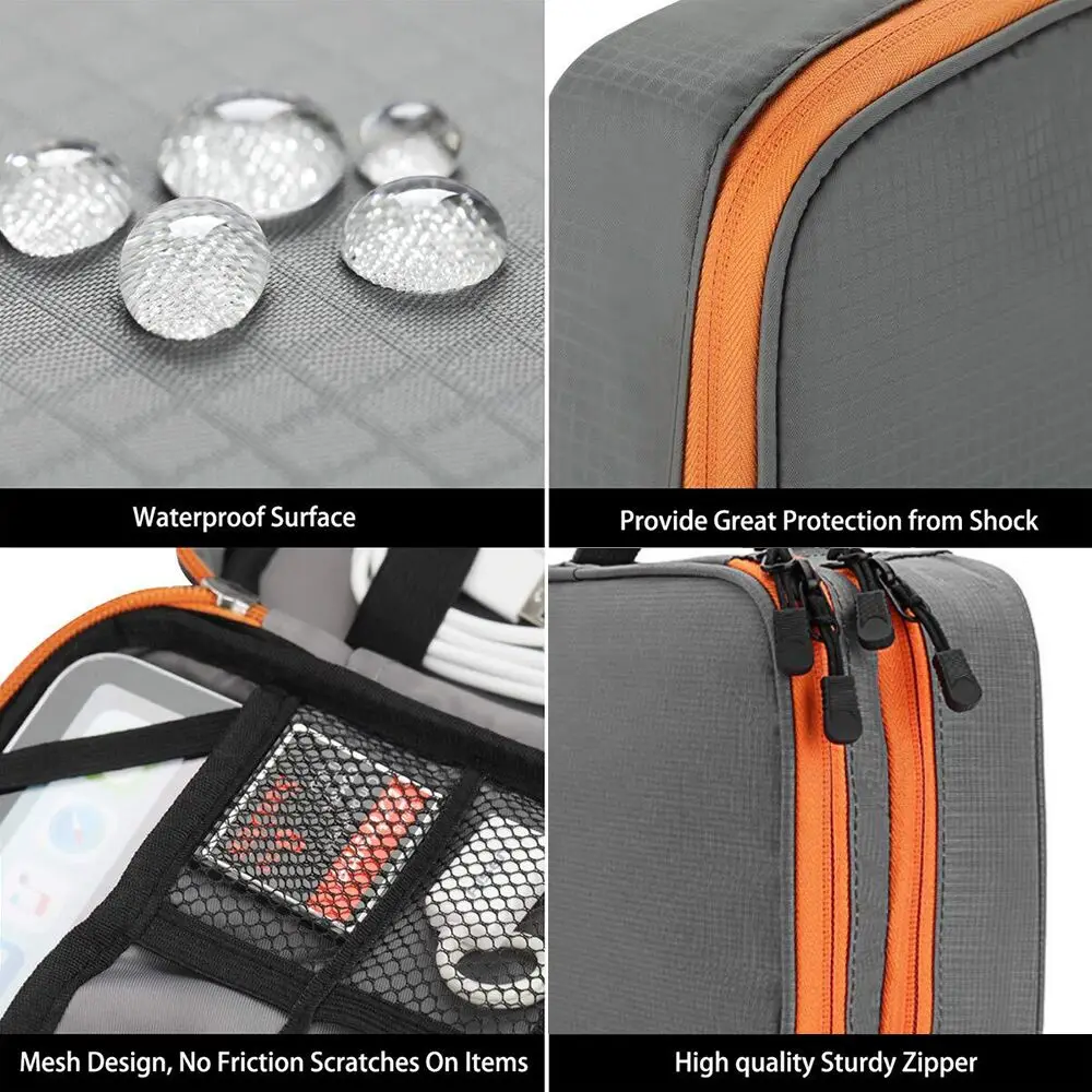  Double Layer Electronic Accessories Thicken Cable Organizer Bag Portable Case for Hard Drives Cable - 32989440543