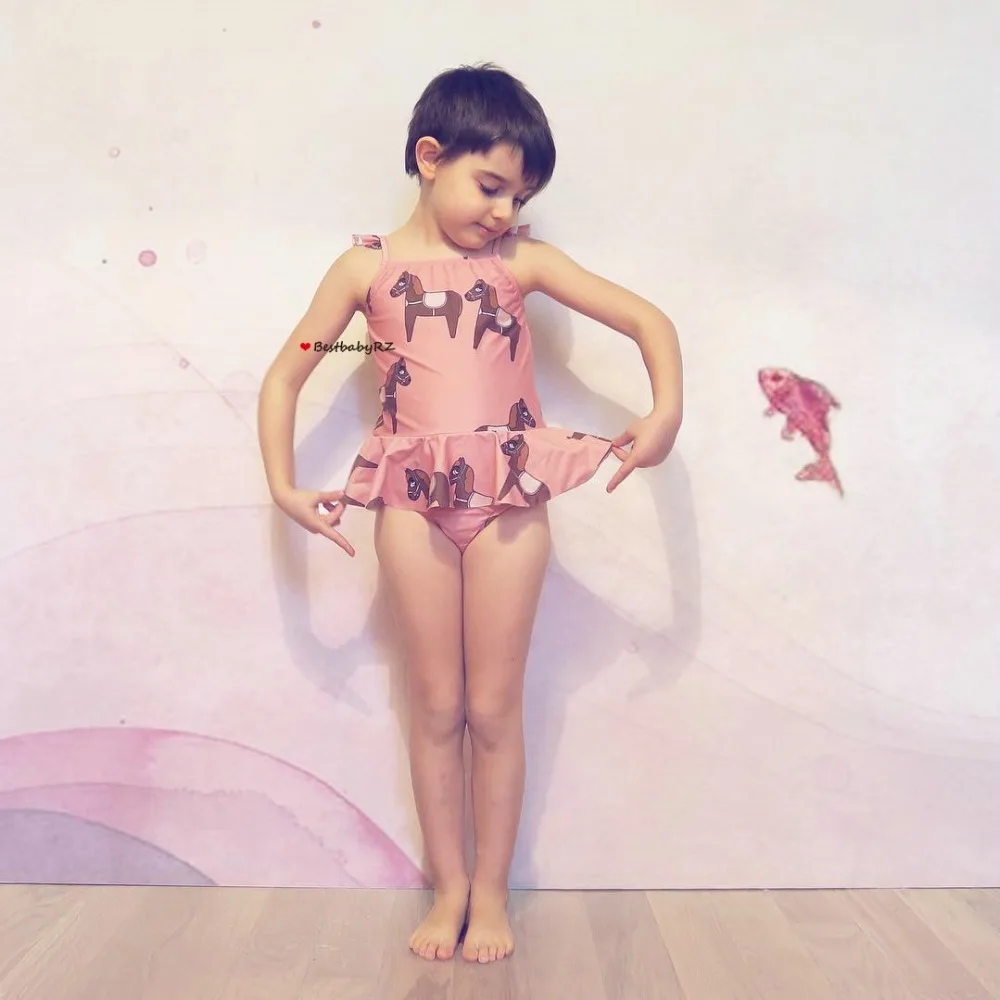 MR Brand Baby Girls Cartoon Bikini New Summer Sleeveless One Piece Beachwear Infant Boys Clothes Bathing Suit Swimwear Swimsuits