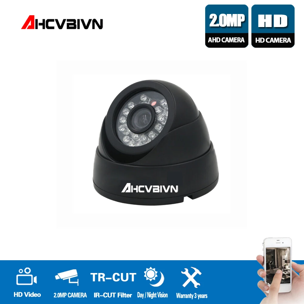 HD 1080 P купол AHD Камера 2MP CCD безопасности видео HD аналоговая камера Ночное видение ИК 40 м CCTV Камера для AHD DVR AHCVBIVN Камера