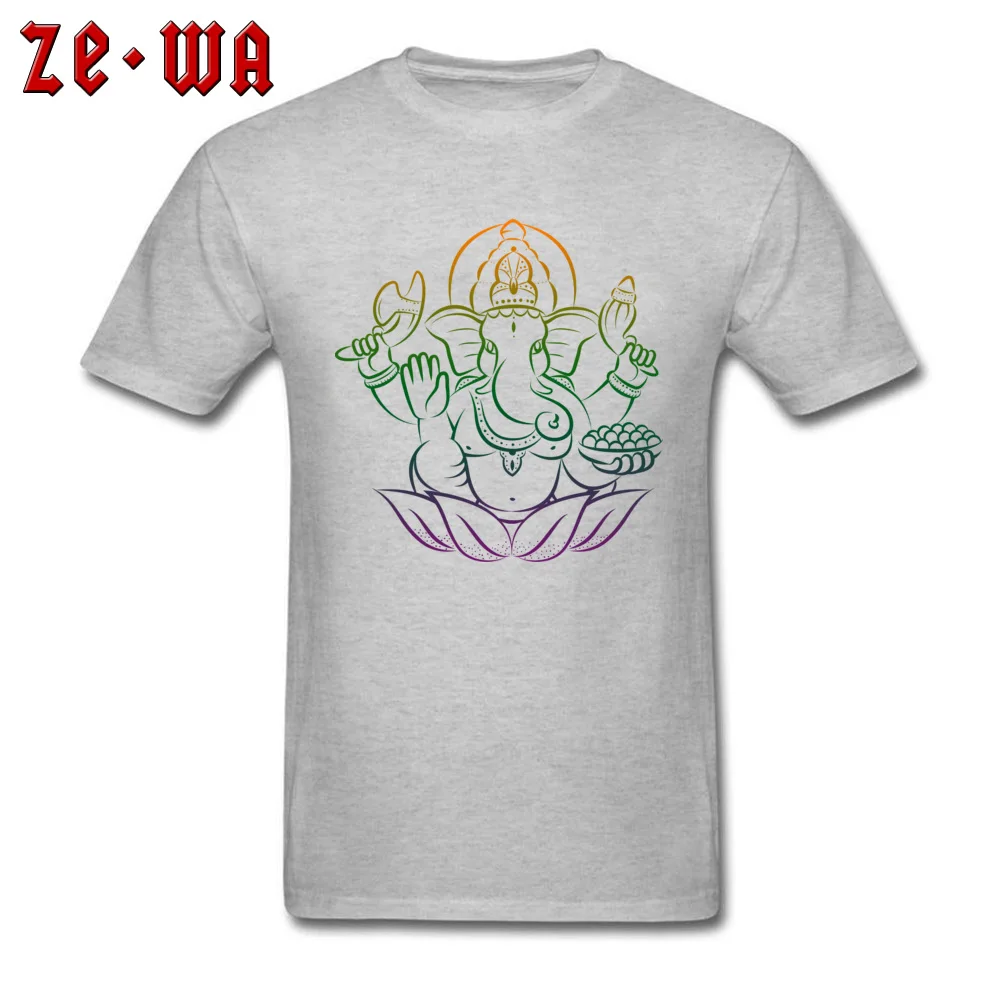 ganesha ganesh chaturthi hinduism om201897Y Men Funny Tops Tees Crew Neck Summer Pure Cotton Top T-shirts Casual Tops Tees ganesha ganesh chaturthi hinduism om201897Y grey