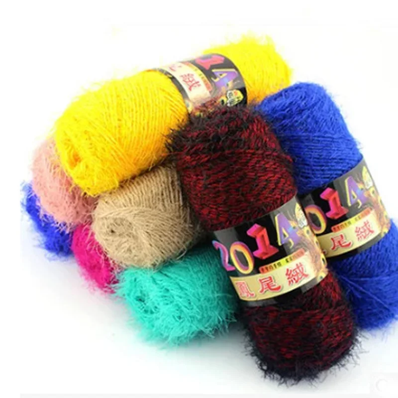 300g/Bag New Coral Cashmere Line Woolen Velvet Wool Yarns In The Thick