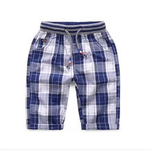 Хлопковые шорты для маленьких мальчиков; летняя одежда для маленьких мальчиков; Детские шорты для серфинга; мягкие повседневные клетчатые шорты; Одежда для мальчиков; Прямая поставка