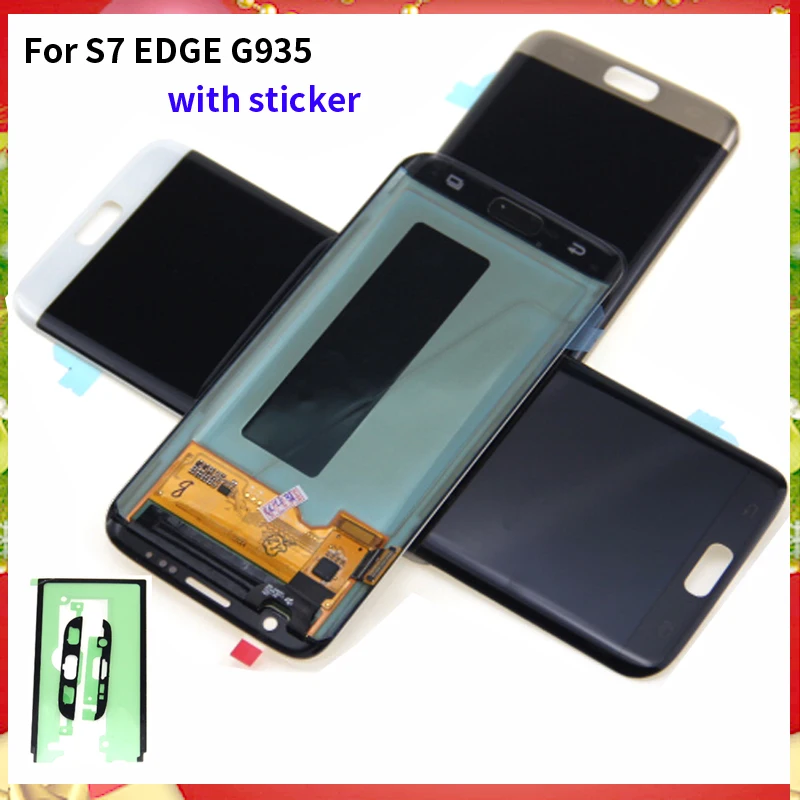 

AAA AMOLED Display For Samsung S7 Edge G935 G935F Screen Replacement Touch Screen Digitizer For Samsung S7 Edge LCD