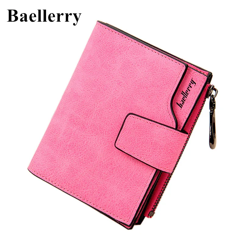

Brand Ladies' Wallets Letter Snap Fastener Zipper Short Clutch Vintage Matte Women Wallet Small Female Purse Short Purse