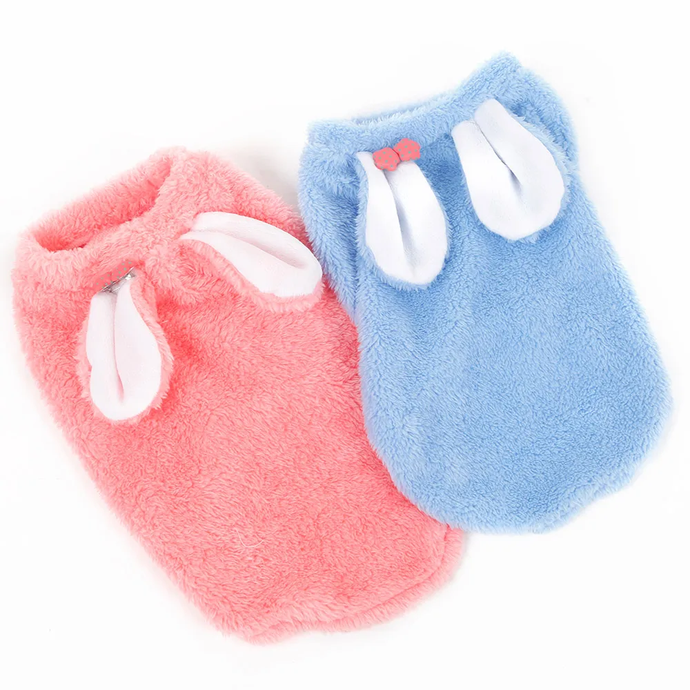 Pet Cat Clothes Christmas Costume Clothes Cute Rabbit Suit Cat Clothing Fleece Soft Warm Pet Cat Clothing XS S M L XL (2)