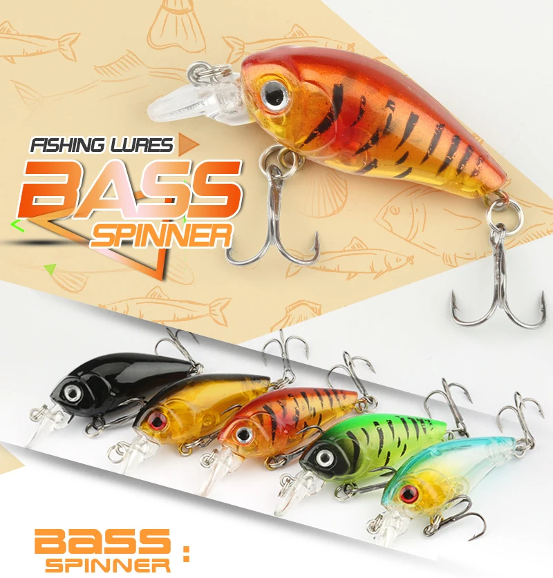  Fishing Lure Artificial Hard Crank Bait topwater Wobbler Japan Mini Fishing Crankbait lure (2)