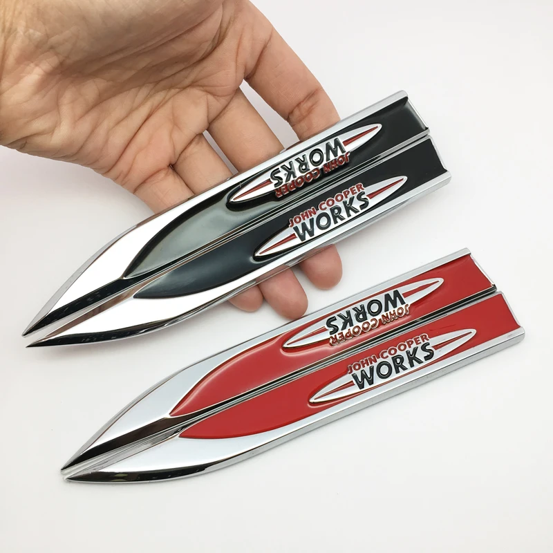 Antiniya Fender Side Sticker Emblema Del Bagagliaio Posteriore Per John Cooper Works Logo Per Mini Cooper S R52 R53 Countryman Jcw Roadster