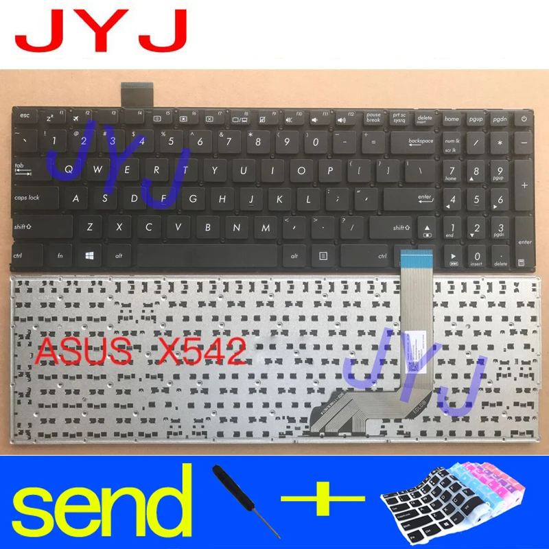 

100%NEW laptop keyboard FOR ASUS X542 k542 A542 X542U FL8000 A580U F580U Send a transparent protective film