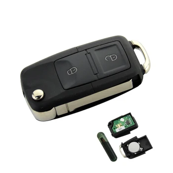 

2 Button Remote Car Key Flip Folding 1JO 959 753 AG 434Mhz ID48 Transponder Chip For Volkswagen Golf 4 5 Passat b5/6 polo Touran