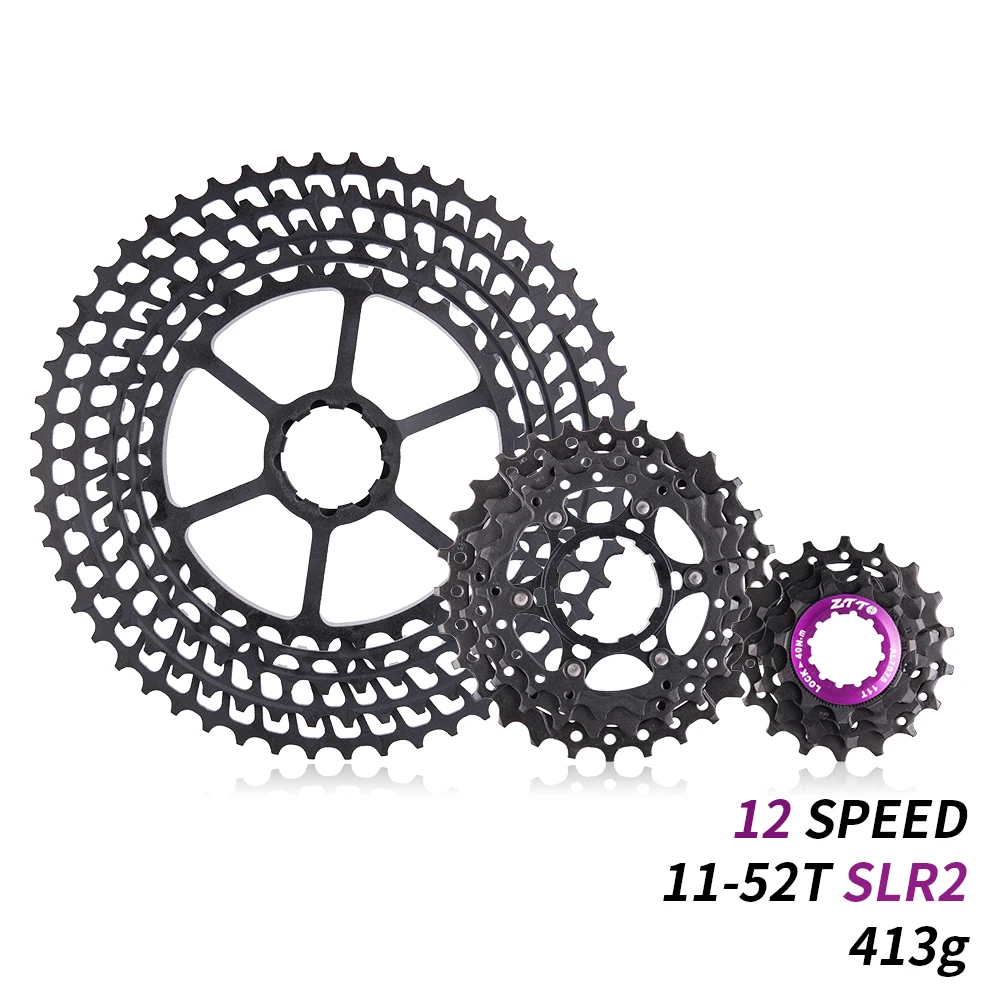 

12 Speed 11-52T SLR2 MTB Wide Ratio Ultralight CNC Freewheel Cassette 12s Mountain Bike Bicycle Sprockets Parts for HG Hub Body
