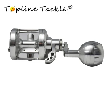 

TopLine Tackle Trolling Reel Aluminum CNC Machined TA200 Fishing Reel Right Hand Max Drag 25kg-30kgJigging Reel