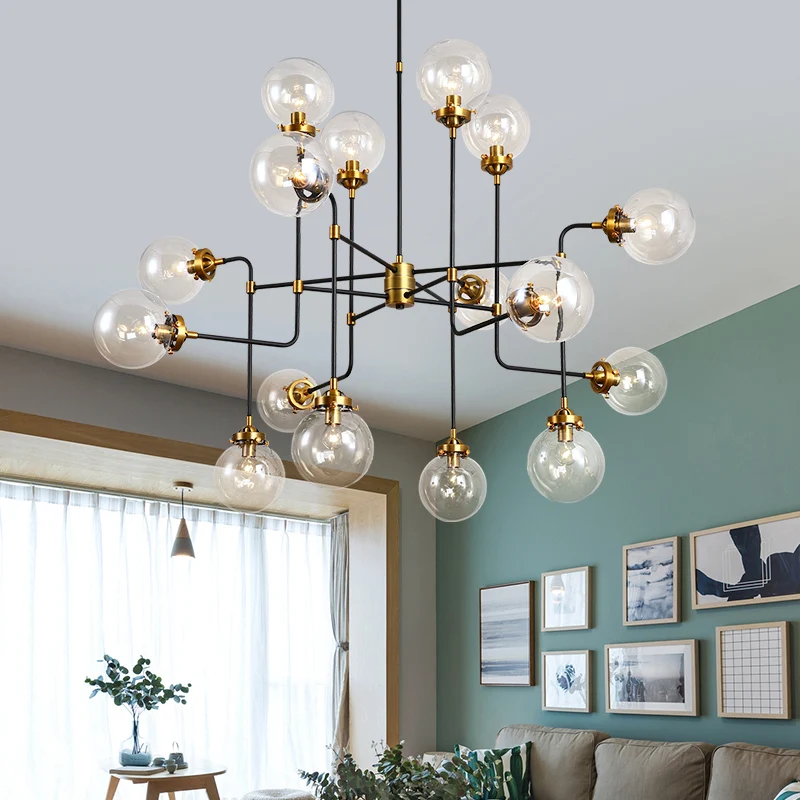 Led e27 Nordic Iron Glass дизайнерская Светодиодная лампа Magic Bean светодиодная лампа.