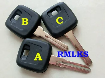 

RMLKS Blank Transponder Key Shell Uncut Blade Fit For Volvo S80 Key Case For With The Best Price HU56R NE66 NE51 Blade