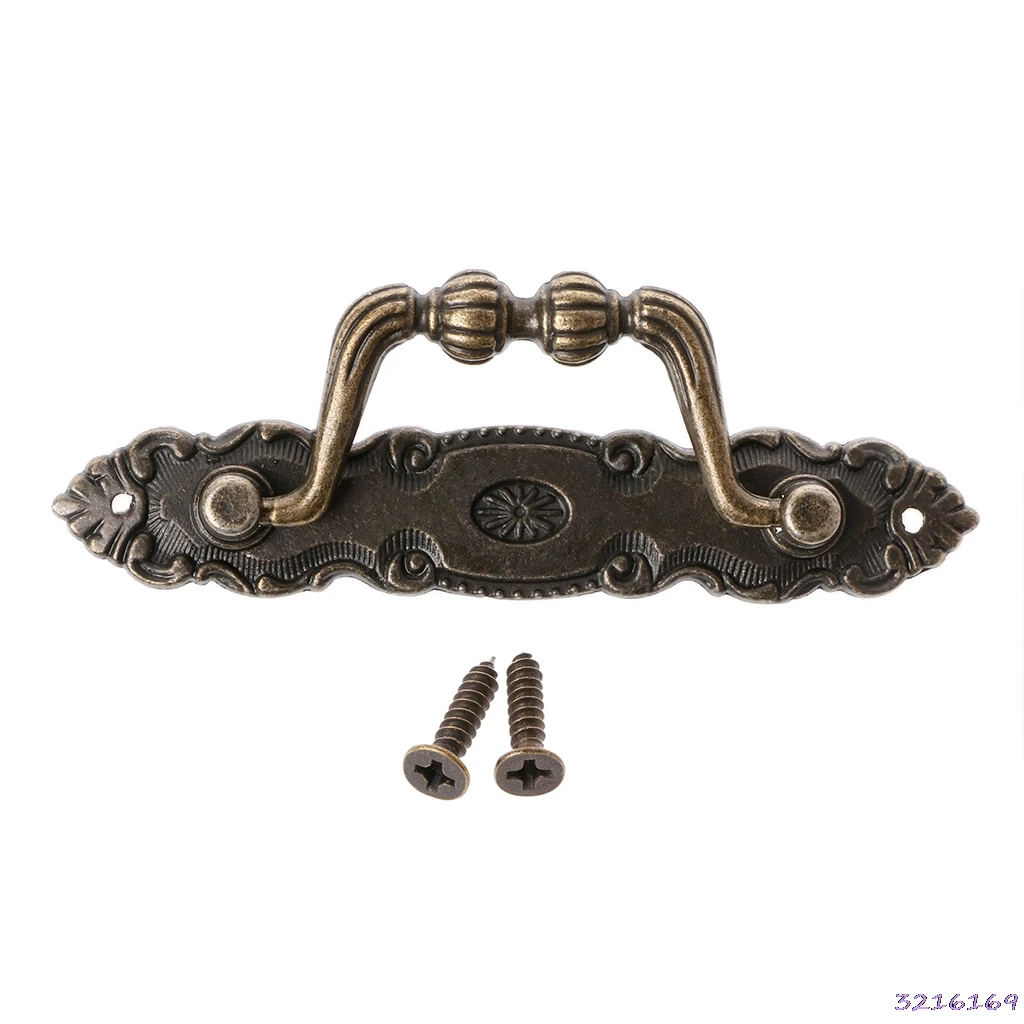 Antique Cabinet Drawer Handle Bronze Door Handle Chest Dresser Vintage Pull Knob