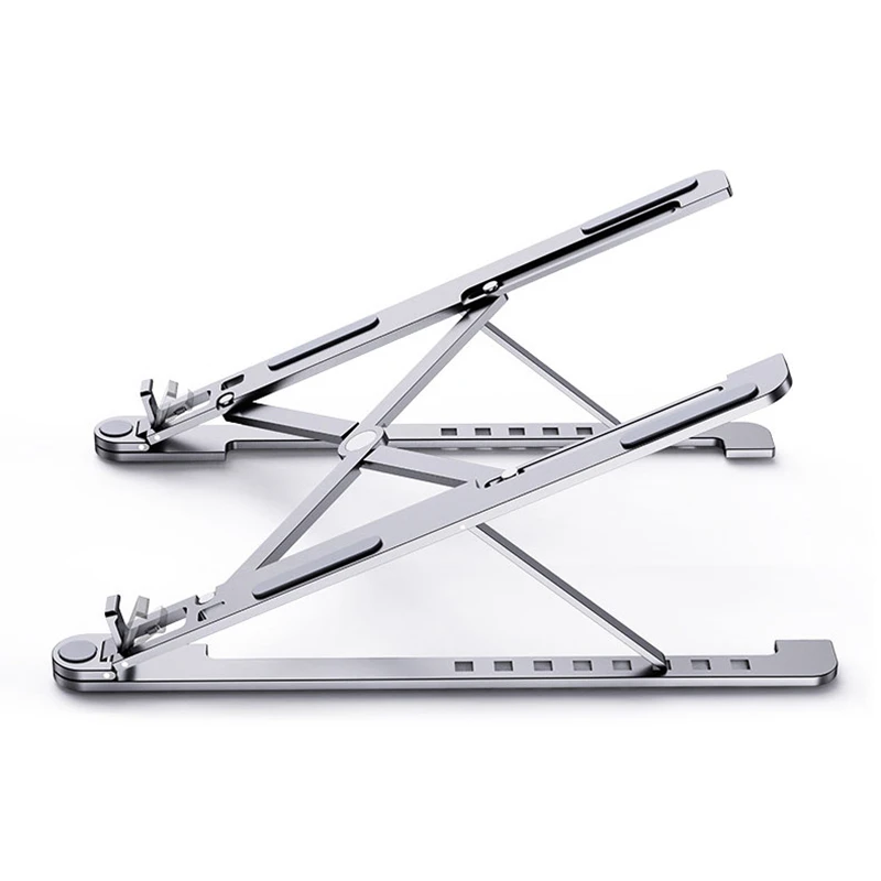 Подставка для ноутбука вентилируемая 8 регулируемая высота ноутбука стояк алюминиевый охлаждающий держатель для ноутбука портативный для MacBook Air Pro 11-17''
