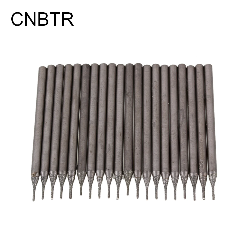 

CNBTR 20pcs 0.5mm Diamond Coated Lapidary Drill Bit Hole Saw Tool Needle Solid Bits