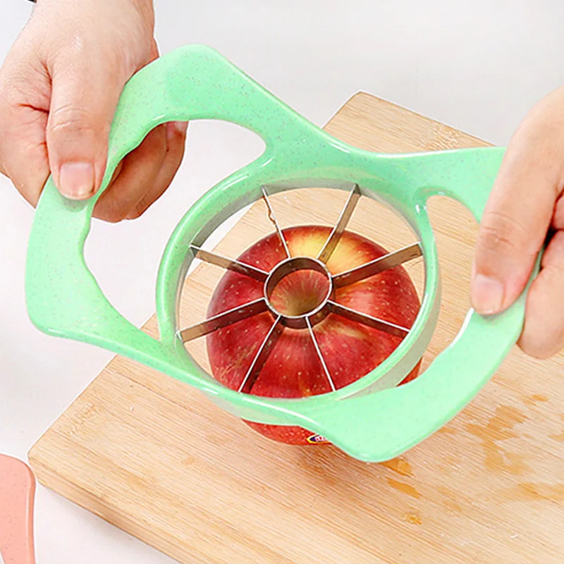 Multifunctional Wheat Straw Stainless Steel Fruit Cutting Splitter Apple Slicer To Remove Fruit Corer Tool Cut Artifact fruit slicer food slicer apple slicer apple cutter