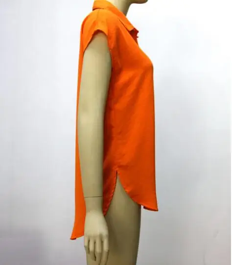 Korean Fashion Clothing Women Short Sleeved Blouse Pure Color  Pocket Office Lady  Cotton Linen Shirt Female Streetwear