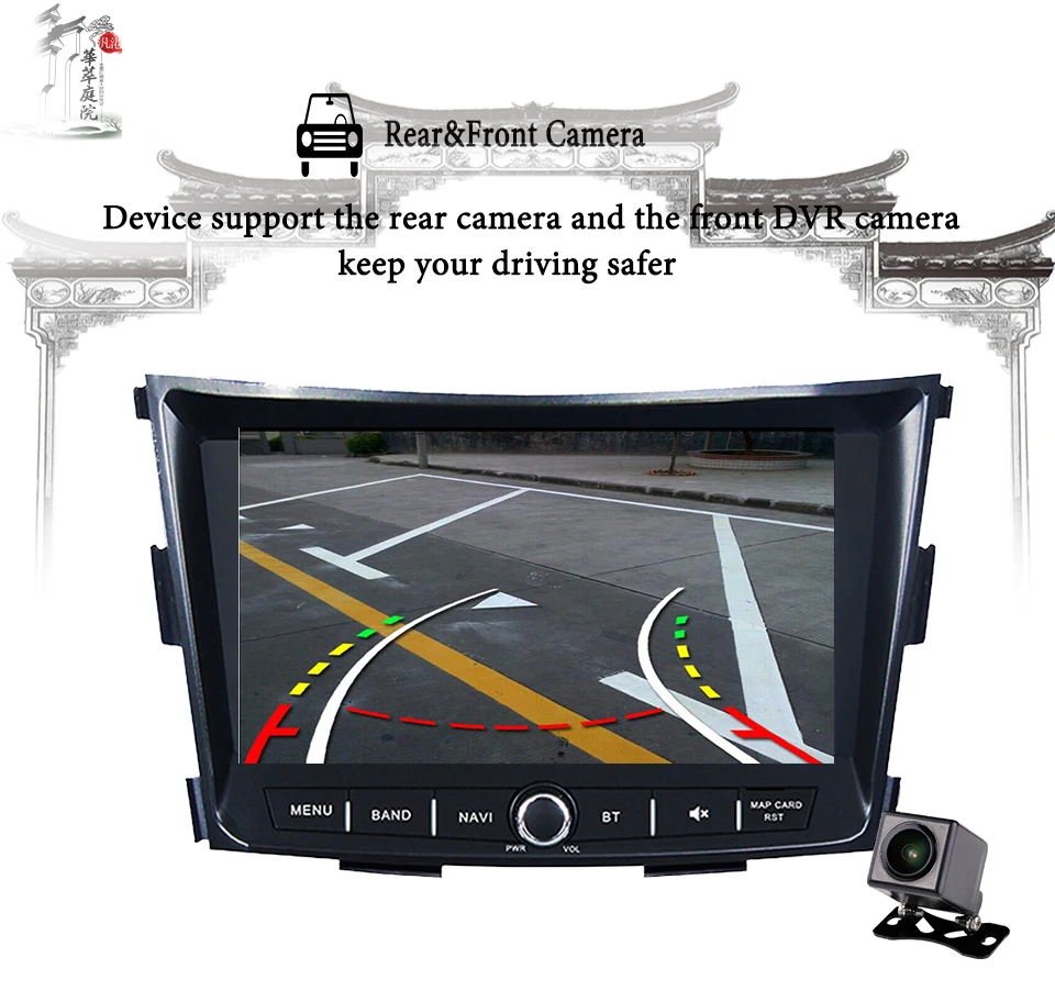 8 дюймов Android 10.0HD IPS 4 + 64 ГБ Автомобильный dvd плеер Мультимедиа GPS Радио Для SSANGYONG TIVOLI