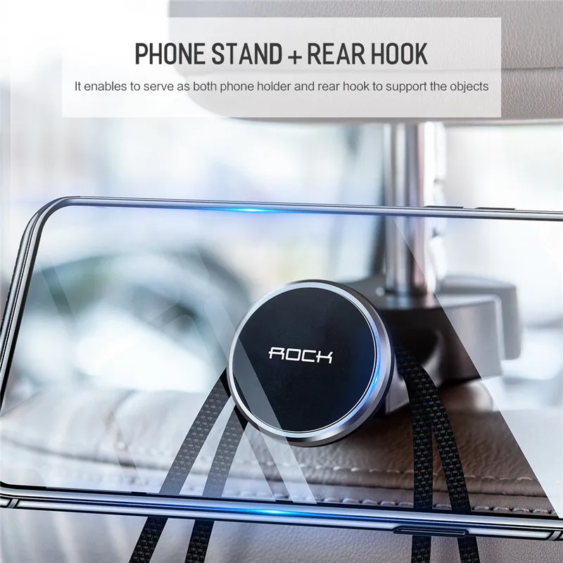  ROCK Magnetische Auto Telefon Halter Haken Zurück Sitz Kopfstütze Universal Für iPhone Magnet Ständ