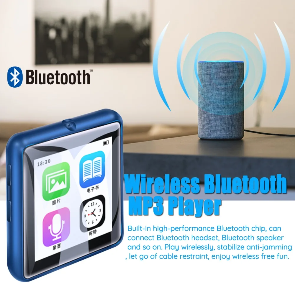 JINSERTA Touch Bluetooth MP3 Player Portable 8G HIFI Music Player with 2.5D Eye Protection Supoort FM USB TF Card Video OTG JINSERTA Touch Bluetooth MP3 Player Portable 8G HIFI Music Player with 2.5D Eye Protection Supoort FM USB TF Card Video OTG