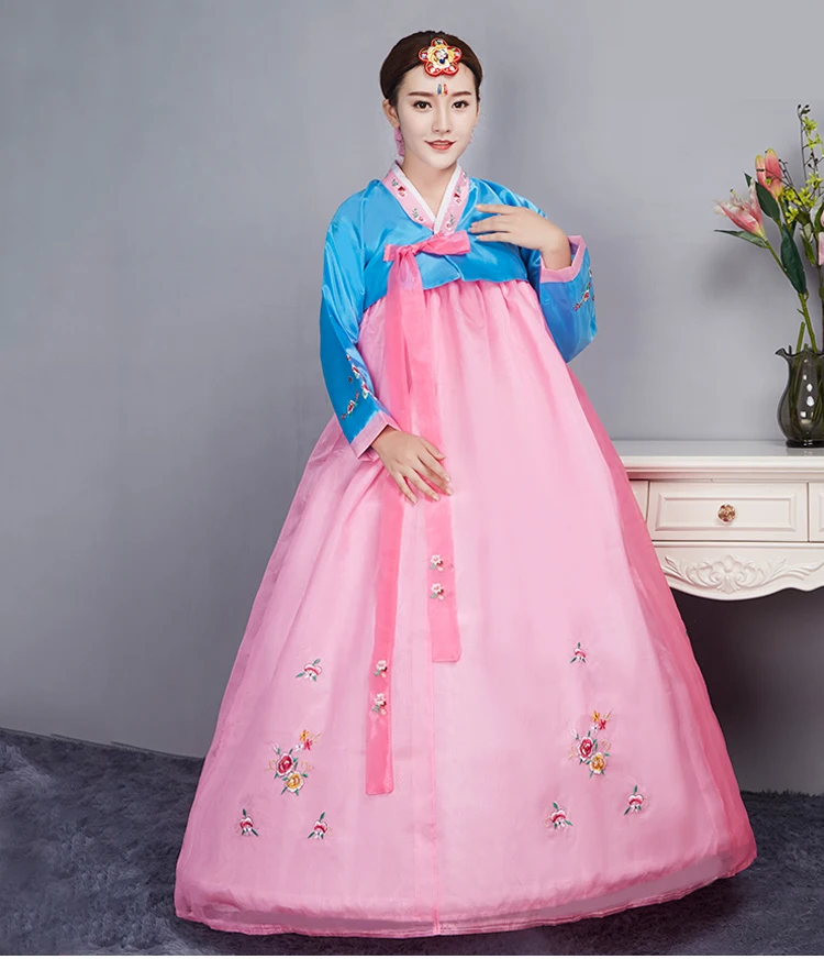 6 цветов модное традиционное корейское платье с вышивкой женское корейский ханбок платье старинная одежда Роскошная Корейская ханбок