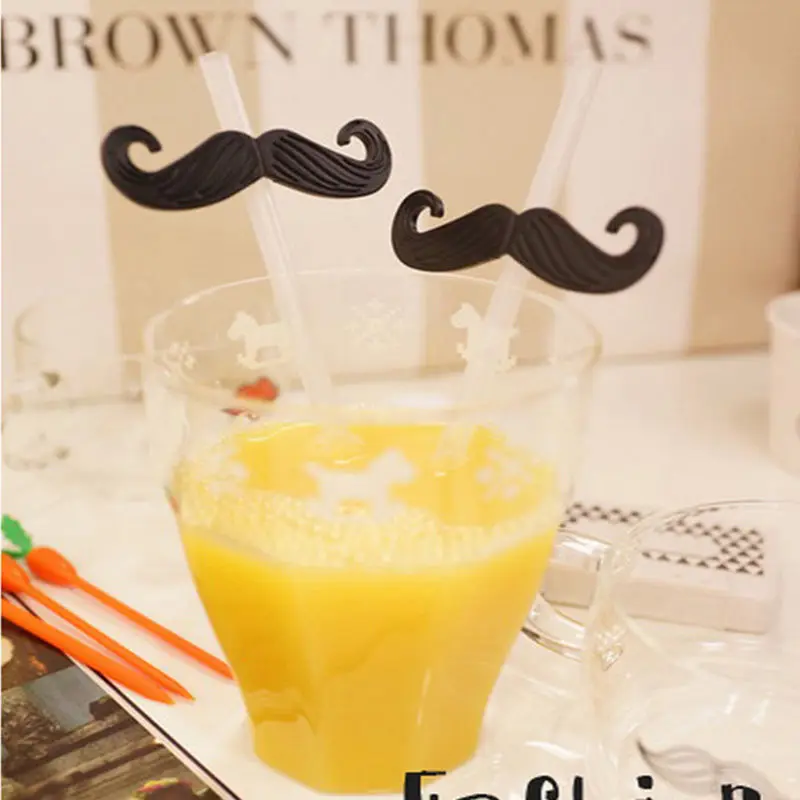 4pcs Lot Moustache Design Paper Drinking Straws Funny Drinking Tubes Wedding Baby Shower Decoration In Party Diy Decorations From Home Garden On