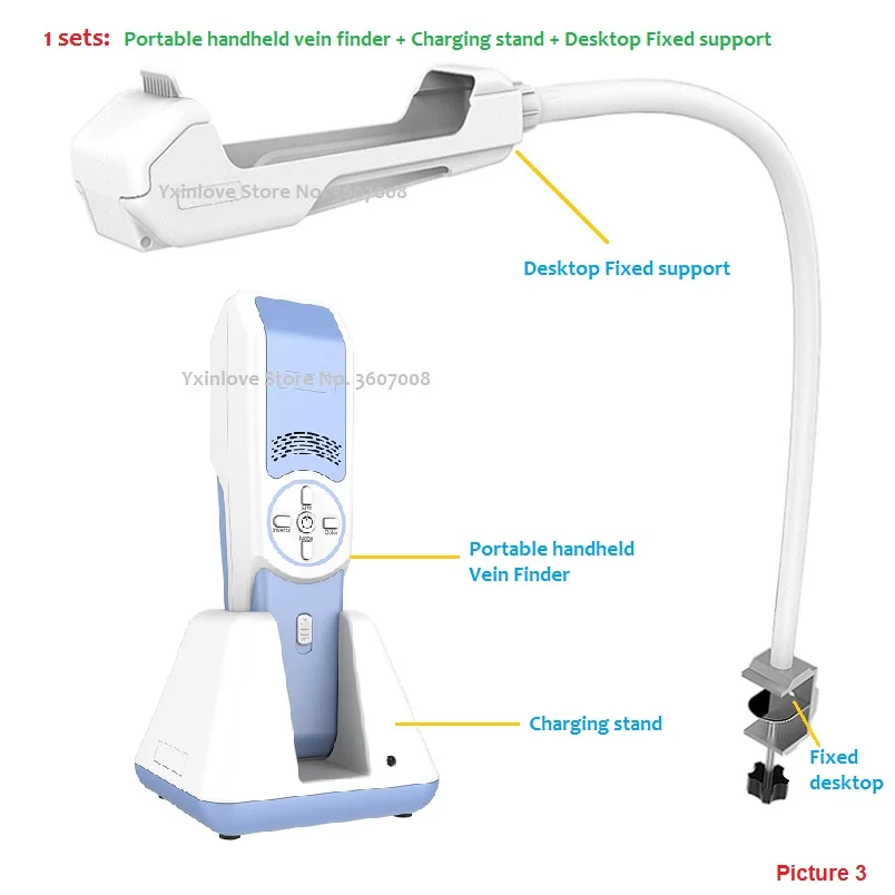 Только Мобильная поддержка или бесплатное перемещение для портативного ручного просмотра Вены/поиска вены, фиксируется на столе или на столе YX-400-S1 поддержки