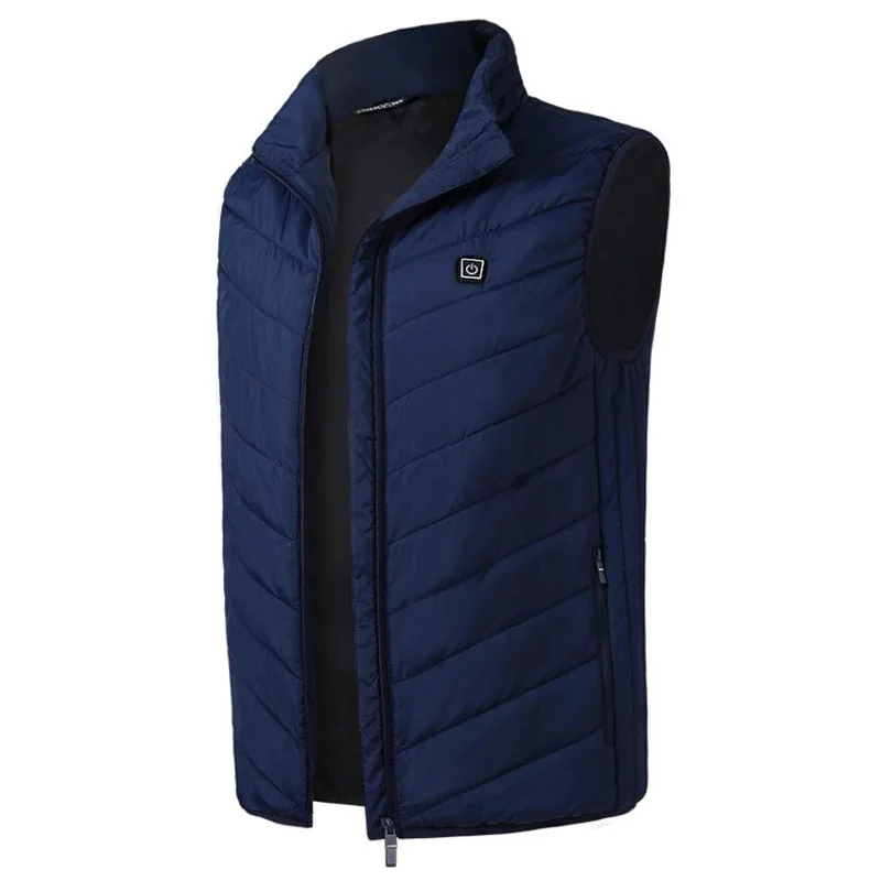

Man's USB Heated Warm Solid Vest Body Winter heated Sleeveless Hot Vest