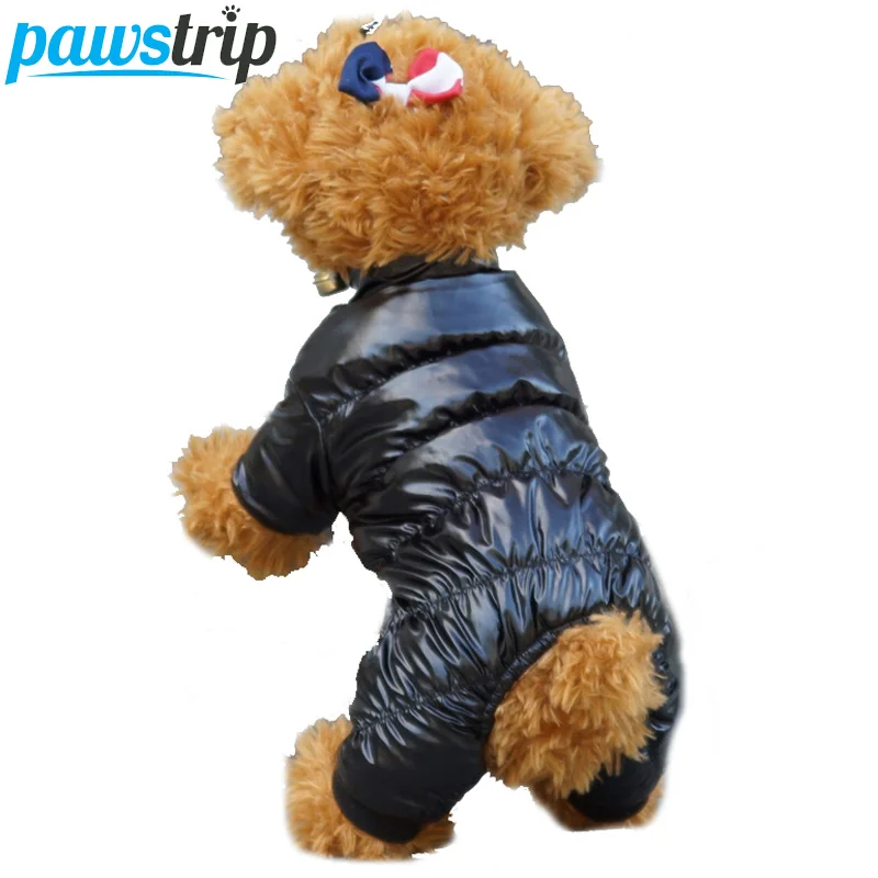 

Solid Color Winter Dog Clothes Soft Fleece Lining Warm Dog Jumpsuit Puppy Coat Chihuahua Clothing Pet Dog Winter Coat Size 8-18