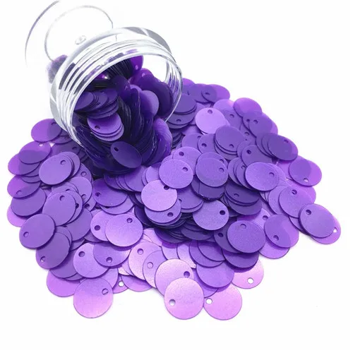 Матовые Блестящие Блестки 10 мм ПВХ пайетки с блестками плоские Artesanatos результаты шитье Свадебное Ремесло одежды DIY аксессуар 10 г - Цвет: Matte purple