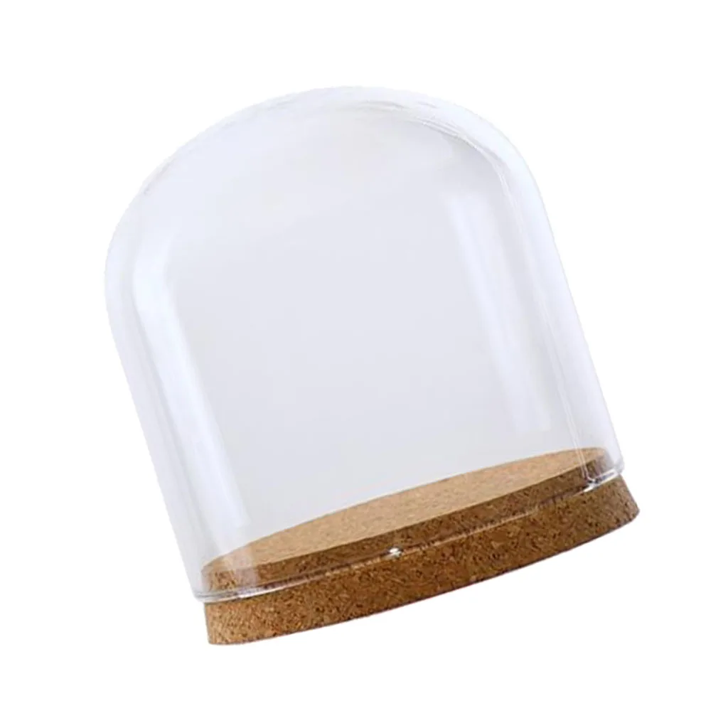 Glass Dome Cover Cloche Bell Jar Succulents Terrariums with Wood Cork Wedding Parties Decorations Miniatures Craft