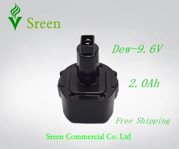 

New 9.6V NI-CD 2000mAh Replacement Power Tool Rechargeable Battery for Dewalt Cordless Drill DE9036 DE9061 DE9062 DW9061 DW9062