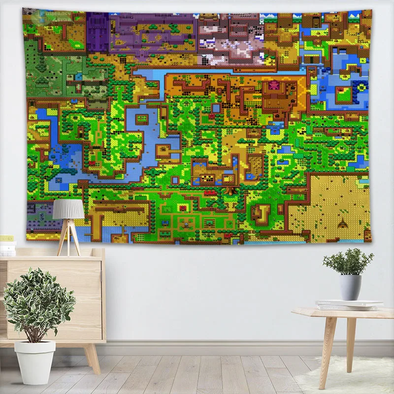 The Legend Of Zelda Map Wall Tapestry Home Decorations Wall