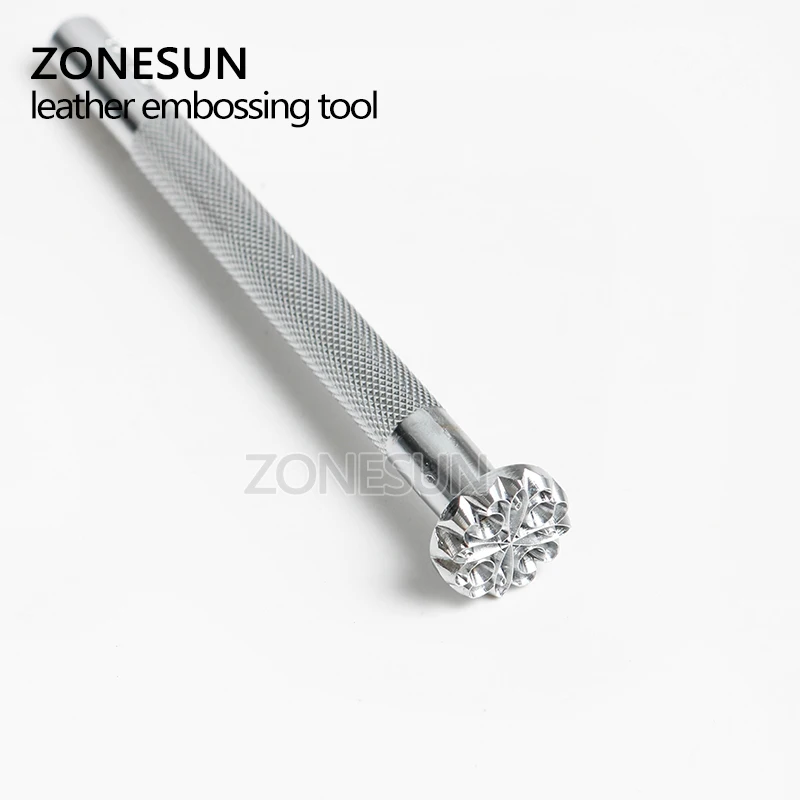 ZONESUN инструмент для тиснения кожи винтажный цветочный узор Классическая ручная