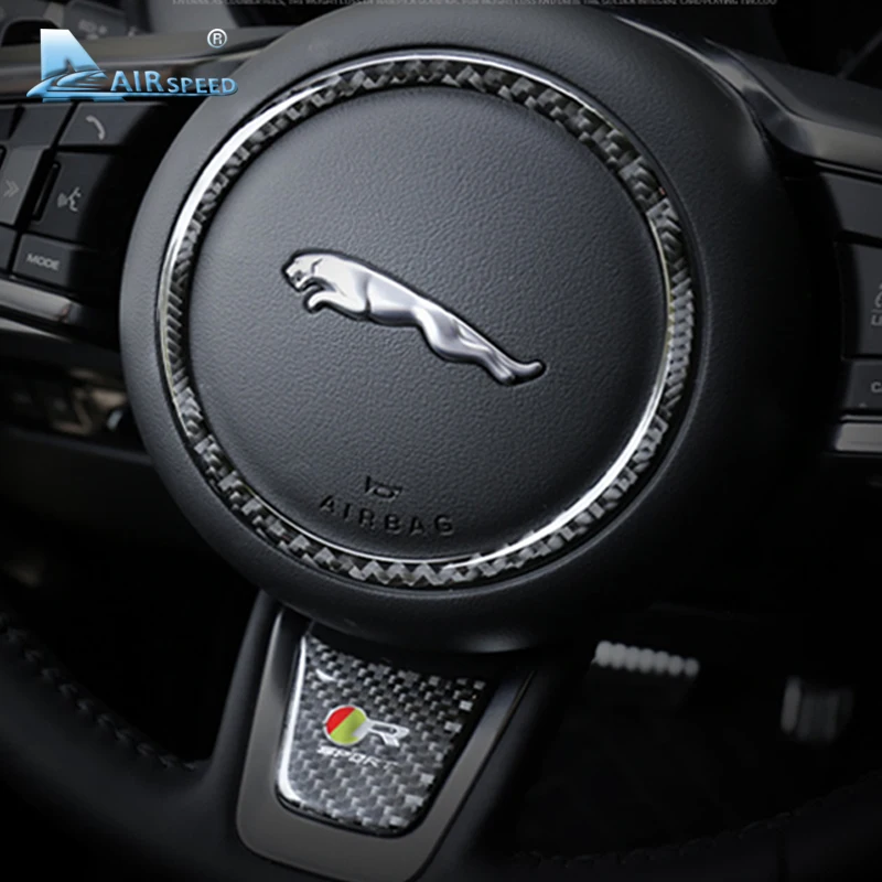 Наклейки на руль из углеродного волокна Airspeed стикеры аксессуары для Jaguar XFL