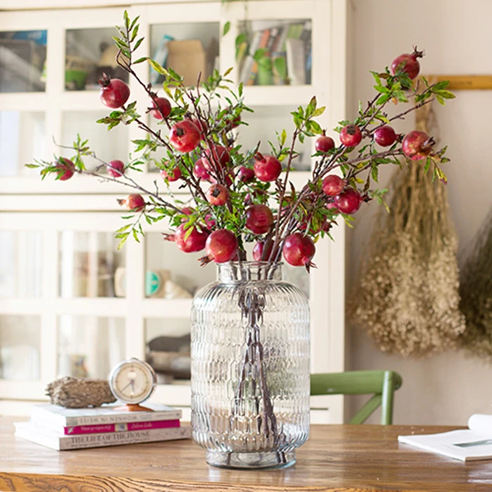 ザクロフルーツ木絶妙な人工花デスクトップソフト家の装飾 Flower Desktop Home Flowers Decorationflowers Home Decoration Aliexpress