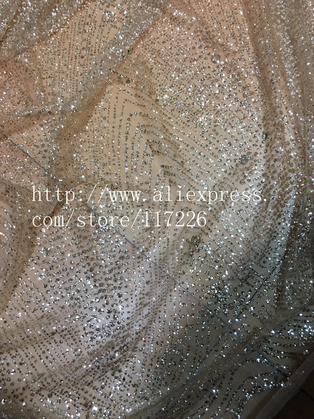 Дизайн африканская кружевная ткань с серебряными блестками французский Тюль кружевная ткань с блестками для свадебного платья JRB-36230