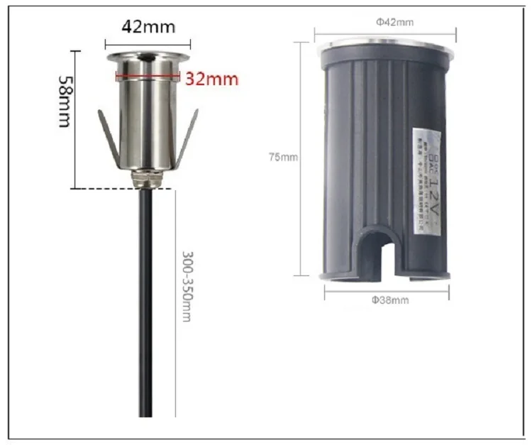 2 шт./лот мини 1 W 3 W светодиодный утопленные фары DC12V 24 V 90-260 V IP68 Водонепроницаемый светодиодный подземный похоронен светодиодный Spot Этаж