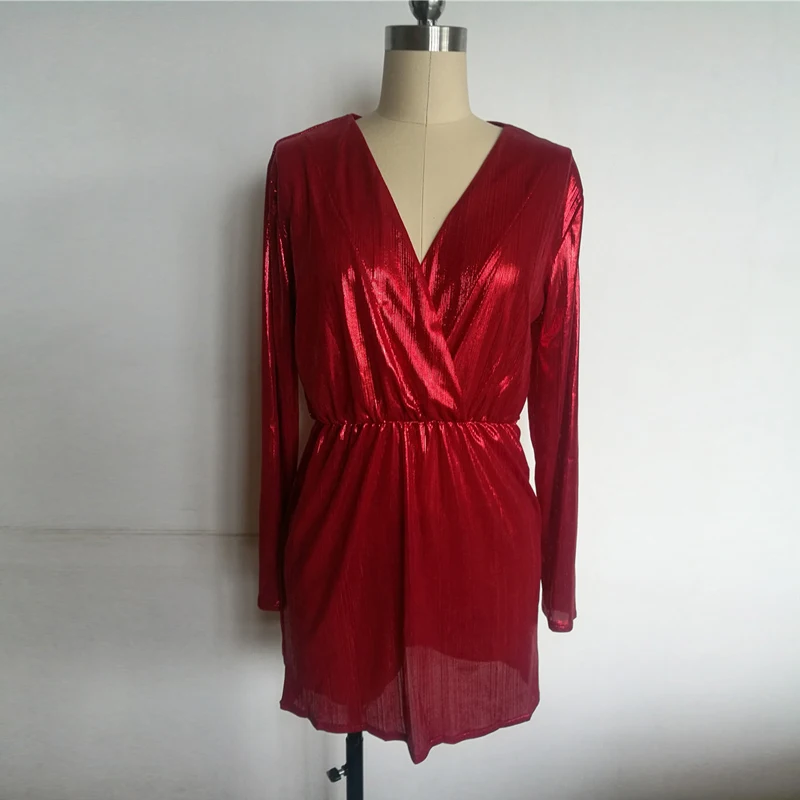 Christmas-Red-V-neck-Long-Sleeve-Party-Dress-Autumn-Winter-Club-Night-Vestidos-Bandage-Shining-Celebrity (3)
