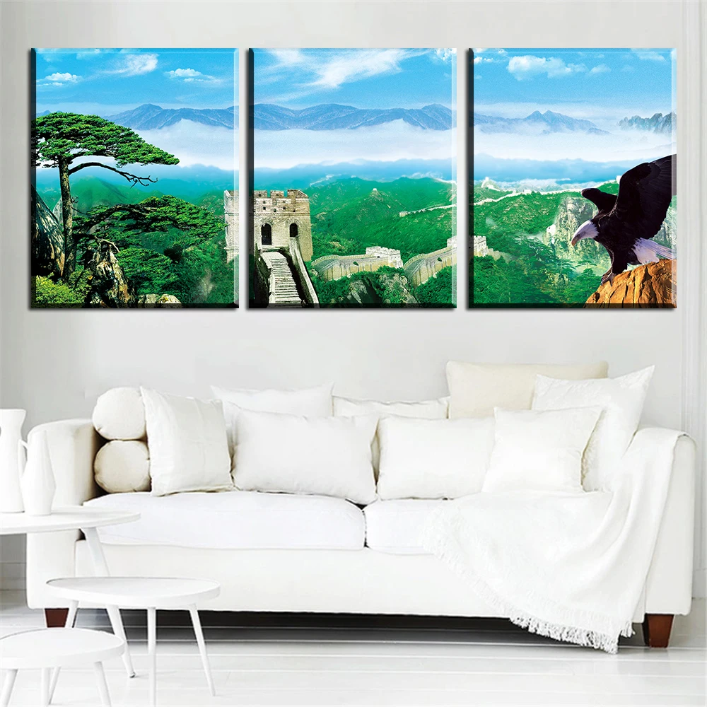 Frameless Modern Canvas Print Modular Oil Painting Landscape Home Decoration Wall Picture Poster Scenery for Room Decor | Дом и сад